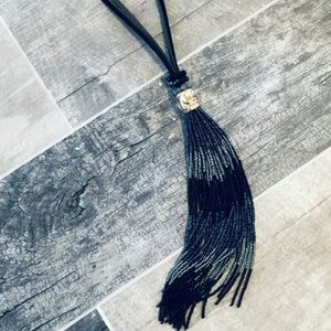 Coco beaded tassel necklace